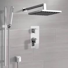 Rain Shower System with Handheld, Rain Shower Head, Shower Faucet Set